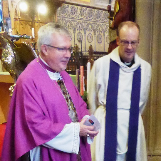 Bishop Andrew with Fr Jeremy at All Saints